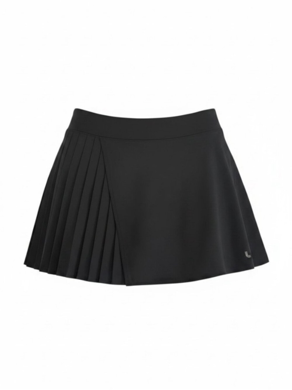 Women's Black Pleated Panel Skirt LOLE